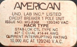 Lot of (2) American FPE NC120 1-Pole Stab-Lok Circuit Breaker 20A 120/240VAC