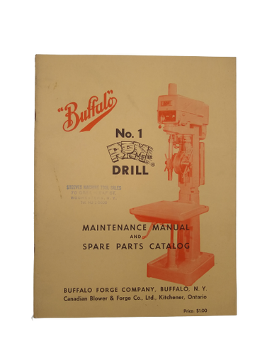 Buffalo Forge Company- No. 1 RPMSTER Drill Maintenance Manual