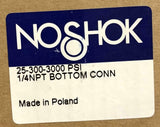 NoShok 25-300-3000 Liquid Filled Pressure Gauge 3000 PSI 1/4" NPT Bottom Mount