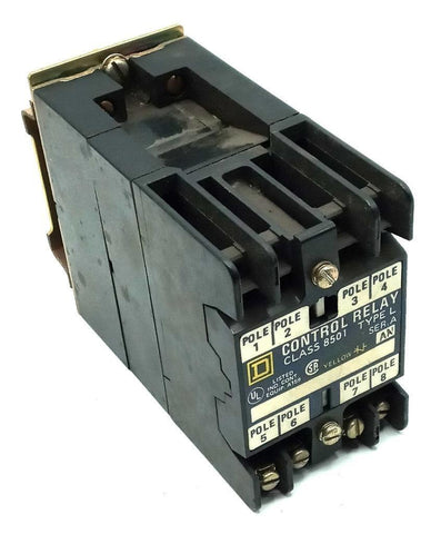 Square D 8501L0-40 Control Relay 120-600VAC 10A 4 Pole Contacts