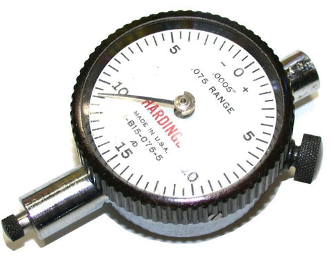 Hardinge Dial .0005" Indicator .075" Range Model 1-B15-075-5