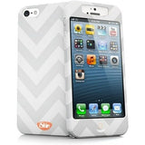 New iSkin Slims Chevron White/Gray Case for iPhone 5 UBSLM5-CVR - FREE SHIPPING
