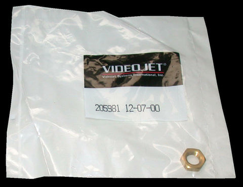 NEW VIDEOJET  205981 12-07-00   BRASS LOCK NUT
