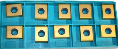 Lot of 10 New Ingersoll Carbide Tin Coated Milling Inserts LPE434-004 IN2530