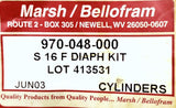 Marsh/Bellofram 970-048-000 Single Acting Diaphragm Cylinder Kit S 16 F