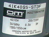 New Oriental Motor  4IK40GS-ST3F  Induction Motor 200/220 VAC 40/45 Watt