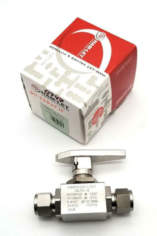 Ham-Let H6800SSL1/2C-ISLTA-S Ball Valve Stainless Steel 1/2" 6000 PSI