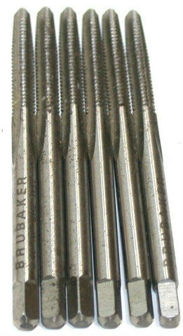 Lot of 6 New Brubaker 6-40 NF GH-2 3 flute Taper Taps 10148
