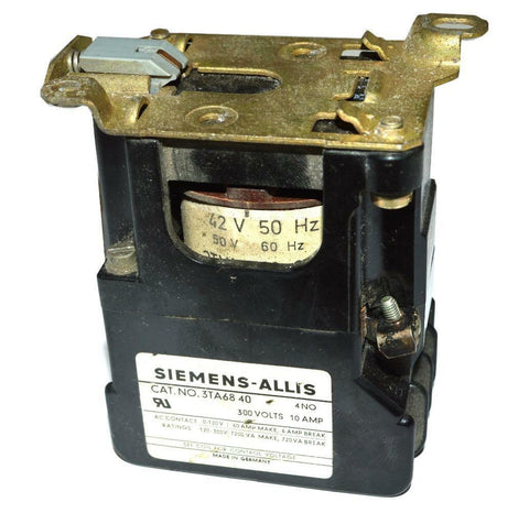 SIEMENS-ALLIS 3TA6840 CONTROL RELAY  42/50 VAC