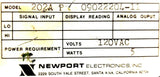 Newport 202A-P Process Meter 120VAC 5W 09022204-11