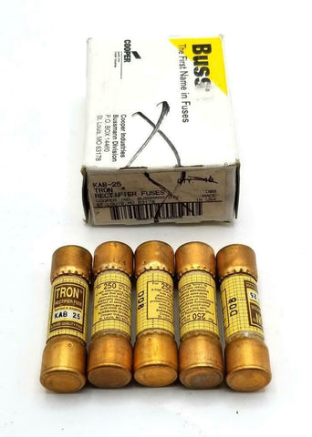Bussmann KAB-25 Tron Rectifier Fuse 25 A (Lot of 5)
