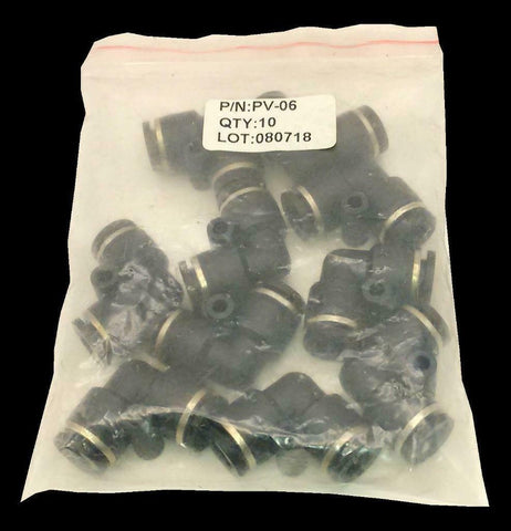 Pack of 10 New Conek Pneuforce  PV-06  Push Lock Elbow Fittings 6 mm Airline