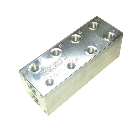 New Daman  AD03P042B/PA  Aluminum Valve Manifold W/Mounting Hardware