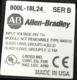ALLEN BRADLEY AB 800L-18L24 BLUE INDICATOR LIGHT 24 VOLTS SERIES B