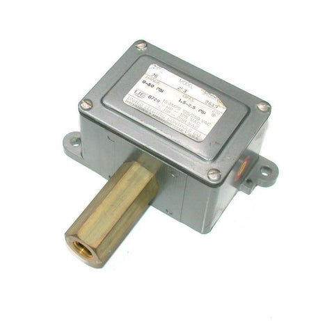 UNITED ELECTRIC  MODEL 258 TYPE J6   PRESSURE SWITCH 15 AMP 250 VAC