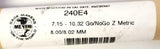 Meyer 240E4 Go/No Go Z Metric Gage 8.00/8.02MM