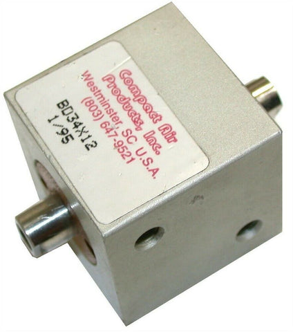 Up to 4 New Compact Air 1/2" Double End 3/4" Bore Air Cylinders BD34X12