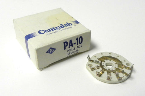 NEW CENTRALAB PA-10 1 POL - 5 POS SPECIAL STEATITE