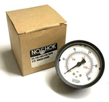 NoShok 25.110.200 Pressure Gauge 200 PSI 1/4" NPT Back Mount