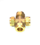 New Unbranded Brass 4-Way Compression Cross Tee 7/8"