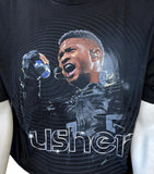 Alstyle Men's Usher Graphic Black Short Sleeve Shirt Size Large