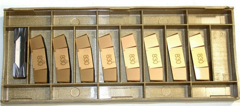 Lot of 9 New Iscar Carbide groove & turning inserts GIF 8.00-1.20 IC830