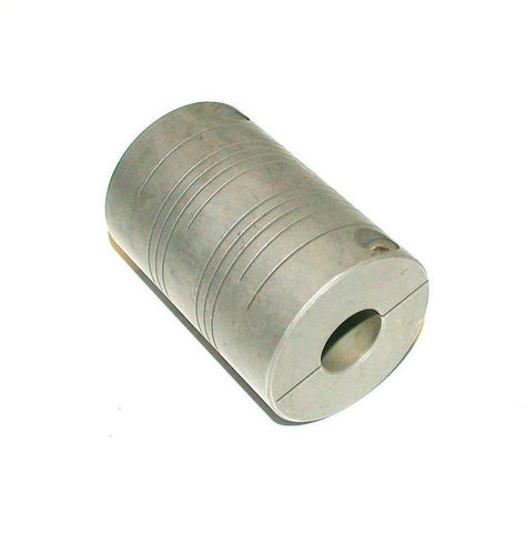 GENERIC STEEL  SHAFT COUPLING 3/8"BORE  3" LENGTH 2" DIAMETER 3/4" X 1/2" BORE