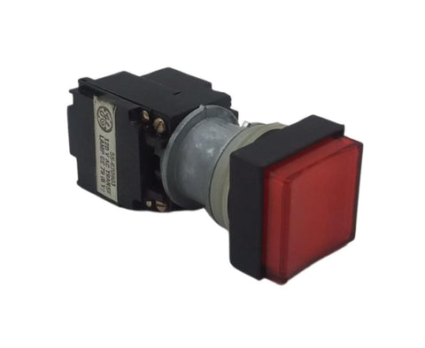 General Electric 55-670903 PushButton Switch 120VAC W/ Red Square Button