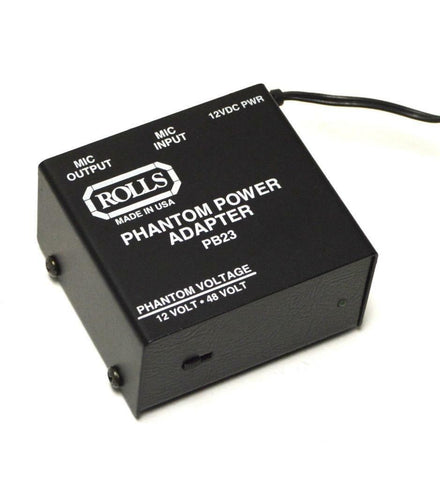 ROLLS PHANTOM PB23 POWER ADAPTER FOR MICROPHONE 12 OR 48 VDC
