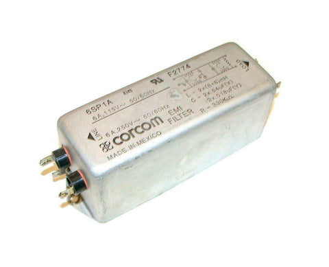 Corcom 6SP1A EMI Power Line Filter 6 AMP 250 VAC F2774