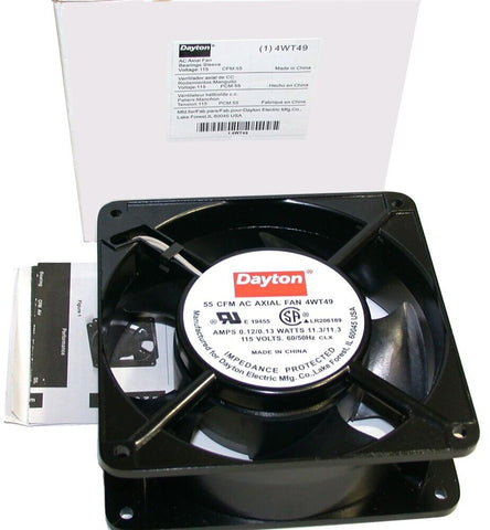 Dayton Square Axial Fan, 115VAC, 55CFM 4WT49 NIB