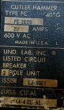 Cutler-Hammer FC2020 2 Pole Circuit Breaker 20A 600VAC 1 PH Bolt On