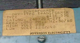 Jefferson Electric  240-201-277  Powerformer Dry-Type Transformer 0.50 KVA
