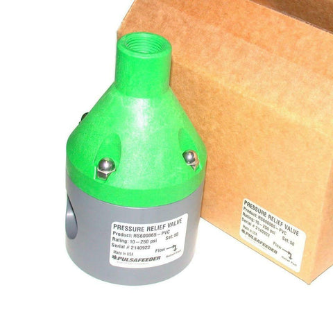 New Pulsafeeder  RS600065  Pressure Relief Valve 10-250 PSI SET 50