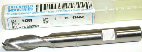 Up to 2 New Greenfield Putnam 3/8" Diameter 3/8 Shank 2 Flute HSS End Mill 94309