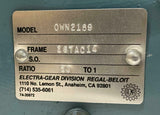 Electra-Gear Division  OWN2189  Speed Reducer Gearbox Ratio 20: 1