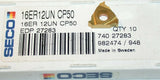 Lot of 2 New Seco Indexable Tin Coat Carbide Threading Inserts 16ER12UN CP50