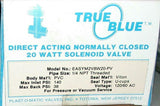 New Plast-O-Matic  EASYM2V8W20  Solenoid Valve 120 VAC 60 Hz 20 Watts 1/4 NPT