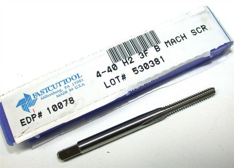 Up to 3 New Fastcut 4-40 NC H2 3-Flute High Speed Steel Bottom Tap 10078