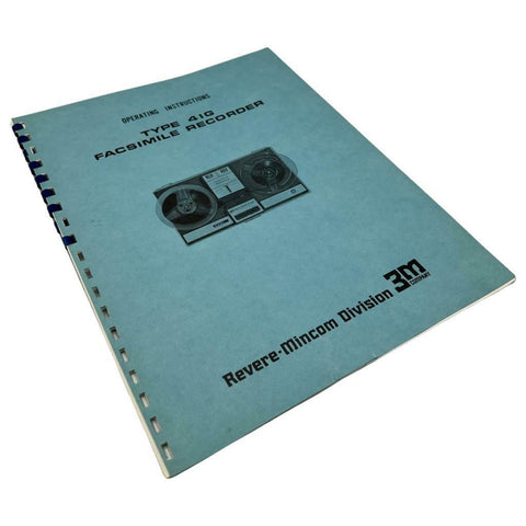 Revere-Mincom Type 41G Facsimile Recorder Manual