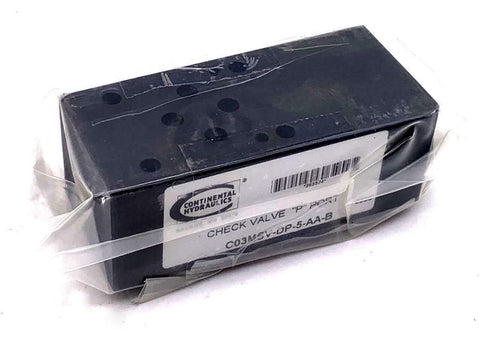 Continental C03MSV-DP-5-AA-B Check Valve