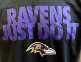 Nike Men's Baltimore Ravens Just Do It NFL Football Black Shirt Size Large