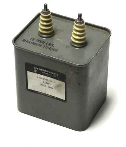 CONDENSER PRODUCTS KNOC15M05ES-2 CONDENSER .5 MFD 15000 VDCW