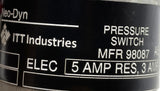 ITT Industries 130P4S50 Neo-Dyn Pressure Switch 3-5A 28VDC 600 PSIG
