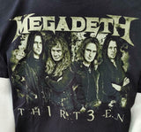 Anvil Men's Megadeth Thirteen Band Graphic Black Short Sleeve Shirt Size XL