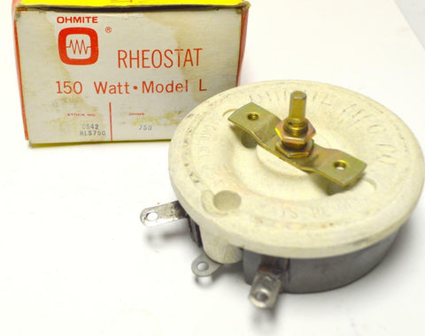 NEW OHMITE 0542 750 OHM 150 WATT RHEOSTAT-POTENEIOMETER