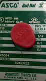 ASCO Red-Hat 8262G22 Shutoff Valve 1/4" NPT  6.1-8.1W 50/60HZ 165PSI
