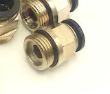 Lot of 10 New Conek  PC12-G04  12 mm Push Lock Straight Fittings 20 mm Hex Head
