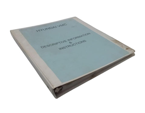 Yaskawa Yasnac J50M CNC System Descriptive Information & Instructions