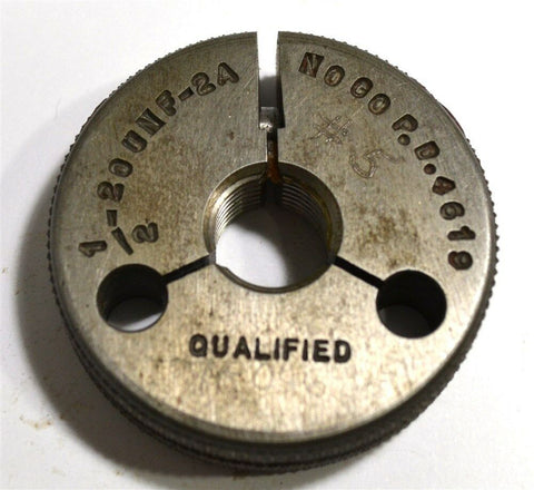 QUALIFIED NO GO THREAD RING GAGE 1/2"-20 UNF-2A